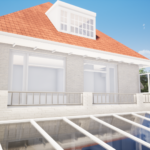 Balkon en serre achterzijde